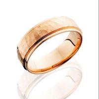 mens-wedding-band-Simsbury-CT-Bill-Selig-Jewelers-LASH-precious-metal-14KR7FGE-Hammer-Polish
