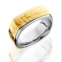 mens-wedding-band-Simsbury-CT-Bill-Selig-Jewelers-LASH-precious-metal-14KYKW8FGESQ-Hammer-Polish