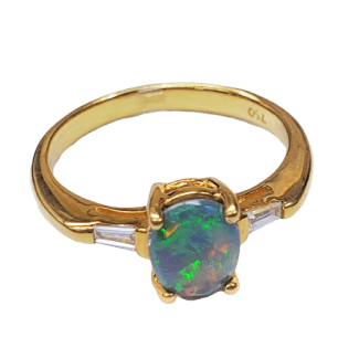 Opal Ring 14K yg 1185