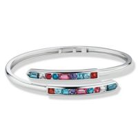 gemstone-bracelet-cirque-Jane-Taylor-arrow-bypass-bracelet-white-gold-London-blue-topaz-red-garnet-iolite