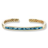 gemstone-bracelet-cirque-Jane-Taylor-cuff-bracelet-yellow-gold-London-blue-topaz-french-cut-baguettes