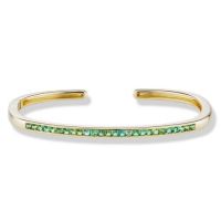 gemstone-bracelet-cirque-Jane-Taylor-cuff-bracelet-yellow-gold-mint-green-tourmaline