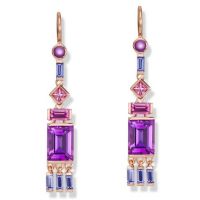 gemstone-earrings-cirque-Jane-Taylor-amethyst-iolite-pink-sapphire-rhodolite-garnet-tassel-earrings-rose-gold