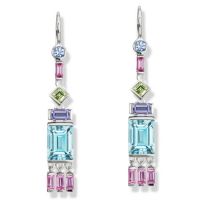 gemstone-earrings-cirque-Jane-Taylor-blue-topaz-pink-and-purple-sapphire-mali-garnet-iolite-tassel-earrings-white-gold