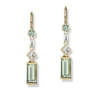 gemstone-earrings-cirque-Jane-Taylor-green-quartz-green-sapphire-white-topaz-dangle-earrings-yellow-gold