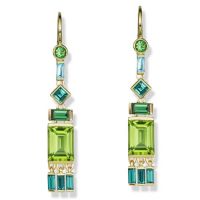 gemstone-earrings-cirque-Jane-Taylor-peridot-green-tourmaline-aquamarine-indicolite-tassel-earrings-yellow-gold