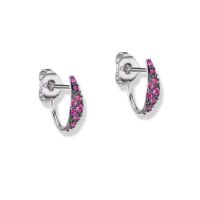 gemstone-earrings-cirque-Jane-Taylor-pink-sapphire-tapered-huggies-blackened-gold
