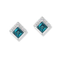 gemstone-earrings-cirque-Jane-Taylor-square-studs-London-blue-topaz-diamonds-white-gold