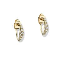 gemstone-earrings-cirque-Jane-Taylor-white-diamond-tapered-huggies-yellow-gold