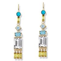 gemstone-earrings-cirque-Jane-Taylor-white-topaz-yellow-sapphire-turquoise-blue-topaz-tassel-earrings-yellow-gold