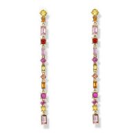 gemstone-earrings-cirque-Jane-Taylor-yellow-beryl-pink-tourmaline-mandarin-garnet-orange-pink-yellow-gold
