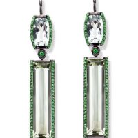 gemstone-earrings-rosebud-Jane-Taylor-E910A-earrings-with-green-quartz-and-tsvorite-garnet-pave-in-blackened-gold