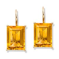 gemstone-earrings-rosebud-Jane+Taylor+E92B+earrings+with+rectangular+citrine+in+yellow+gold