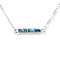 gemstone-necklace-cirque-Jane-Taylor-horizontal-arrow-necklace-London-blue-topaz-blue-topaz-green