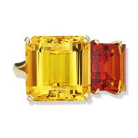 gemstone-ring-cirque-Jane-Taylor-The-Adagio-Ring-golden-citrine-square-emerald-cut-Madeira-citrine-yellow-gold