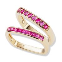 gemstone-ring-cirque-Jane-Taylor-square-rings-with-round-and-square-pink-sapphires-rose-gold