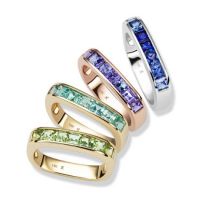 gemstone-ring-cirque-Jane-Taylor-square-rings-with-square-green-and-mint-green-tourmaline-tanzanite-blue-sapphire-yellow-and-white-gold