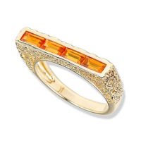 gemstone-ring-rosebud-Jane-Taylor-R95B-ring-mandarin-garnet-baguette-bar-ring-yellow-gold