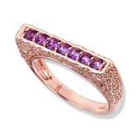 gemstone-ring-rosebud-Jane-Taylor-R95C-ring-lavender-amethyst-bar-ring-rose-gold