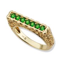 gemstone-ring-rosebud-Jane-Taylor-R95C-ring-tsavorite-garnet-bar-ring-yellow-gold